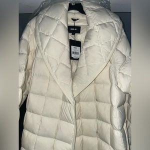 BRAND NEW with tags!! Mackage wrap coat size Large. Cream color. Must go!!